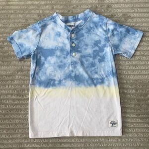 OshKosh B’gosh Boys Tie-Dye Blue & White Tee | Size 5/5A | Soft Cotton Blend